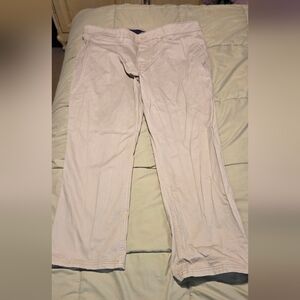 St Johns Bay Super Stretch Pants Mens 42x32 Khaki Casual Chino Comfort FitPrice